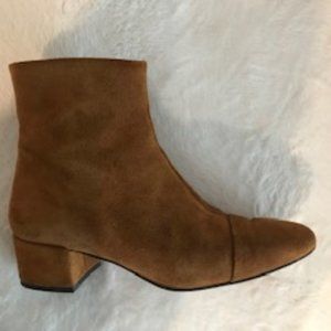 Tan suede booties. Size 38.